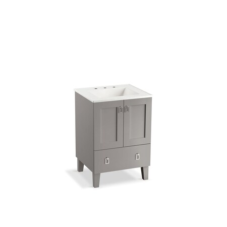 Kohler Vanity Cabinet, Free Standing, Mohair Gray, Mohair Grey, 34-1/2 in H, 24 in W 99527-LG-1WT